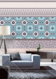 Colorful Florals&Retro fotobehang designed by INGK7310