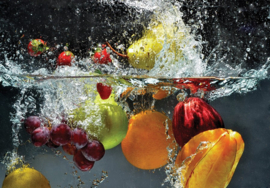 Fotobehang Vers fruit in water