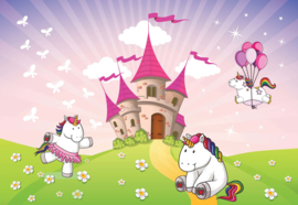 Fotobehang Princess Unicorn Castle