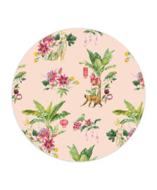 Creative Lab behangcirkel Floral Festival Pink 95cm (met gratis lijm!)