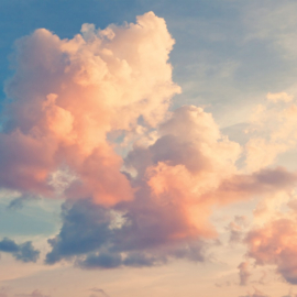 Fotobehang Roze wolken
