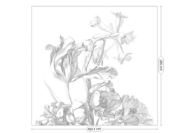 Kek Book V wp-670 Engraved Flowers 292,2cm breed x 280cm hoog (met gratis lijm!)