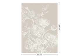 Kek Book III wp-752 Engraved Flowers 200cm breed x 280cm hoog