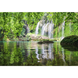 Fotobehang Waterfall Pool