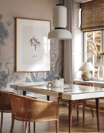 Annet Weelink Scenic Landscape Tonal Blue Mural (met gratis lijm!)