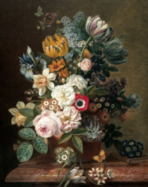 Kek Wonderwalls Golden Age Flowers PA-036 by Eelke Jelles Eelkema (1788-1839) 142.5cm x 180cm