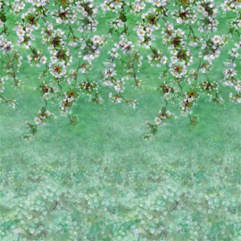 Designers Guild PDG1133/03 Assam Blossom Emerald 140cm x 300cm hoog