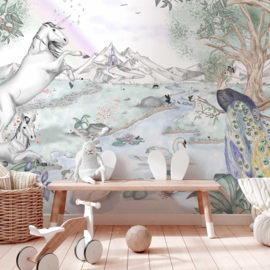 Annet Weelink Enchanted Unicorns Mural (met gratis lijm!)