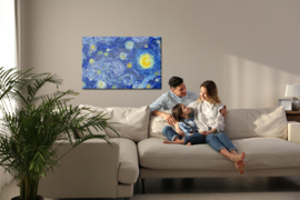 Canvasdoek  Starry Night In The Style Of Vincent Van Gogh