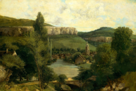 Canvasdoek Gustave Courbet Ornans View Reprod...