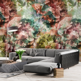 Colorful Florals&Retro fotobehang designed by INGK7293