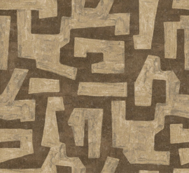 Hookedonwalls Sandstone Maze 53740 (met gratis lijm!)