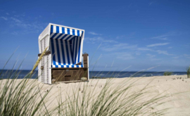 Fotobehang Strandstoel