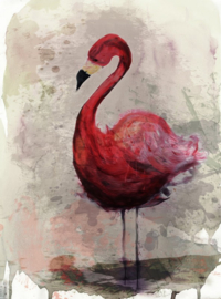 Fotowand Flamingo by Sabrina Ziegenhorn afm. 200cm x 270cm hoog