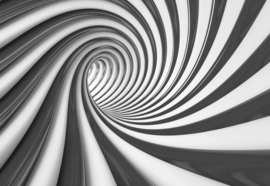 Fotobehang Modern 3D Swirl Tunnel