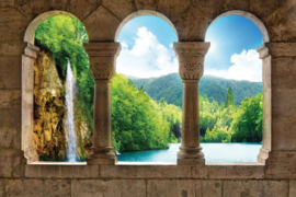 Fotobehang Uitzicht op de Waterval