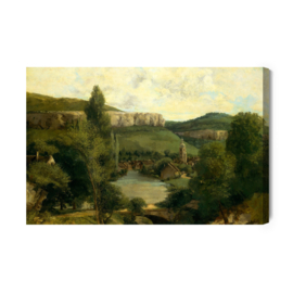 Canvasdoek Gustave Courbet Ornans View Reprod...