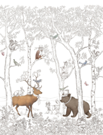 Dutch Wallcoverings Little Kids JS6001  Mural forest