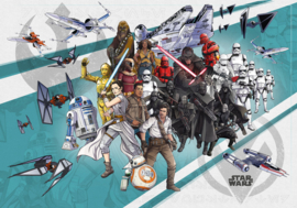 Komar fotobehang DX8-073 Star Wars Cartoon Collage Wide