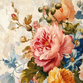 Fotobehang Kleurrijke klassieke rozen