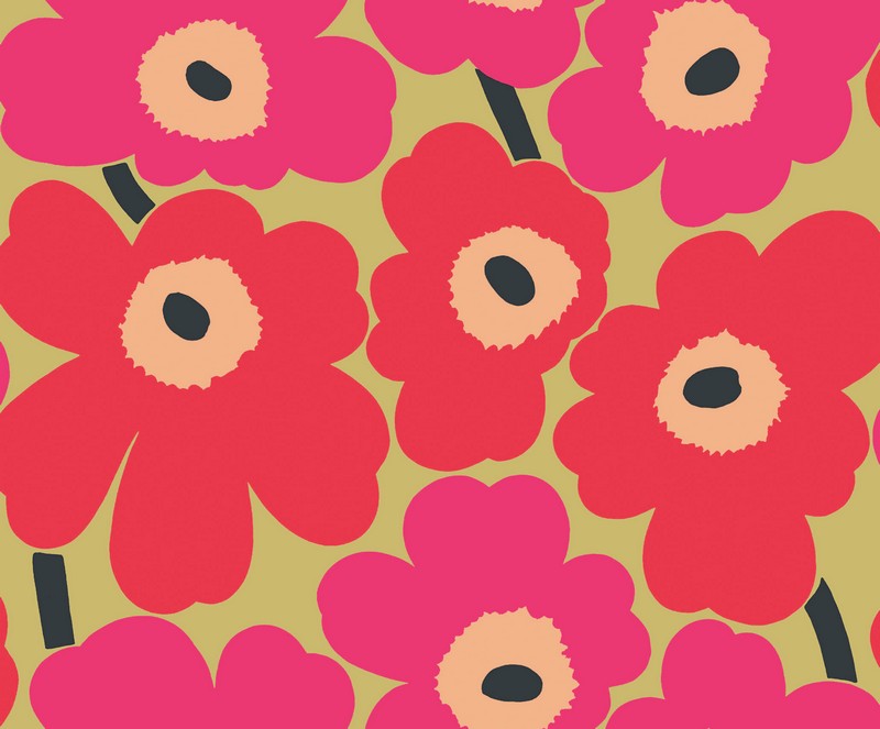 Marimekko 07 Unikko 25905 metallic (met gratis lijm!)