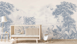 Annet Weelink Scenic Landscape Tonal Blue Mural (met gratis lijm!)