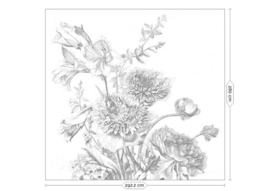 Kek Book V wp-672 Engraved Flowers 292,2cm breed x 280cm hoog (met gratis lijm!)