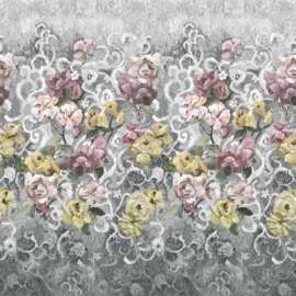 Designers Guild PDG1153/04 Tapestry Flower Platinum 140cm x 300cm hoog