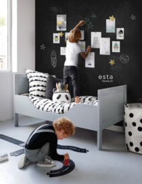 Behang Esta home - Scandi Cool 155002 Magnetic Chalkboard Zwart magneet behang