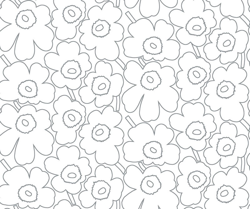 Marimekko 07 Piirto Unikko 25916 Metallic (met gratis lijm!)