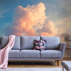 Fotobehang Roze wolken