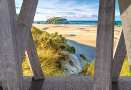 Fotobehang Strand Kust Met Beton