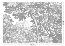 Kek Book III wp-781 Engraved Landscapes 400cm breed x 280cm hoog