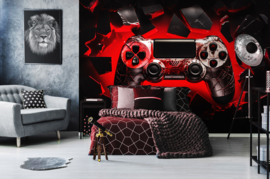 Fotobehang PS4 Controller rood