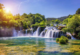 Fotobehang Waterval landschap natuur uitzicht