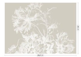 Kek Book V wp-818 Engraved Flowers 389,6cm breed x 280cm hoog (met gratis lijm!)