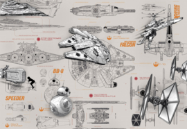 Komar fotobehang 8-493 Star Wars Blueprints