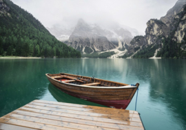 Fotobehang Boot in meer