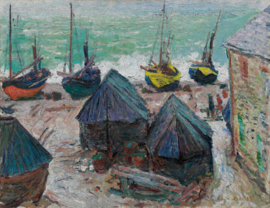 Dutch Painted Memories 8078 Boats on the beach at Etretat