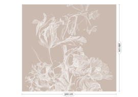 Kek Book III wp-748 Engraved Flowers 300cm breed x 280cm hoog