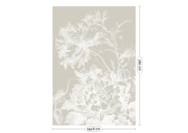 Kek Book V wp-816 Engraved Flowers 194,8cm breed x 280cm hoog (met gratis lijm!)