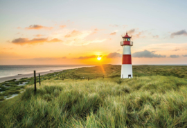 Fotobehang Kunstduinen Vuurtoren