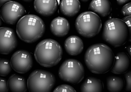 Fotobehang Zwarte Ballen