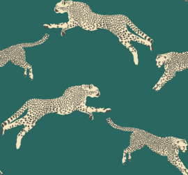 Hookedonwalls Scalamandré JV26018 Leaping Cheetah (met gratis lijm!)