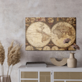 Canvasdoek Old World Map