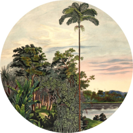 Komar D1-094 Vintage Landscape behangcirkel 125cm zelfklevend