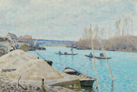 Dutch Painted Memories 8080 The seine at Port-Marly, Piles of sand