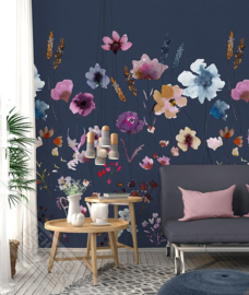 Colorful Florals&Retro fotobehang designed by INGK7285