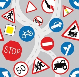 Dutch Digiwalls Fotobehang - Olly art. 13052 Traffic Signs