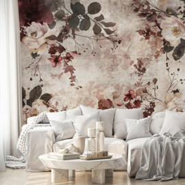 Fotobehang Donkere bloemen